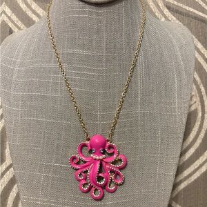 Ocean Beach Hot Pink Octopus Pendant Necklace